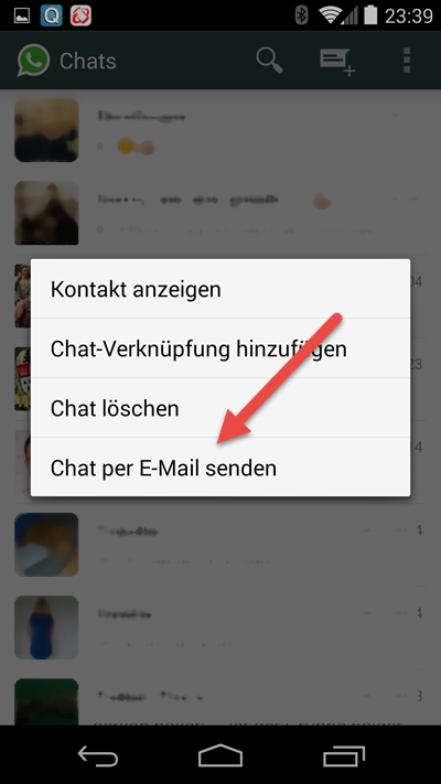 Android-chat-per-email-senden