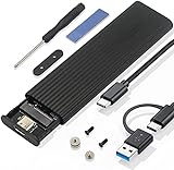 USB M2 SSD Adapter, NVME SATA PCIe USB 3.2 Gen 2 (10 Gbps) M2 SSD...