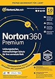 Norton 360 Premium 2022 | 10 Geräte | 1-Jahres-Abonnement mit Automatischer Verlängerung | Secure VPN und Passwort-Manager | PC/Mac/Android/iOS | Aktivierungscode in Originalverpackung