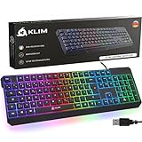 KLIM Chroma Gaming Tastatur QWERTZ DEUTSCH mit Kabel USB - NEU...