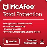 McAfee Total Protection 2023 | 5 Geräte | Virenschutz- und...