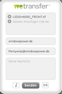 Große Dateien kostenlos Hochladen mit wetransfer 13