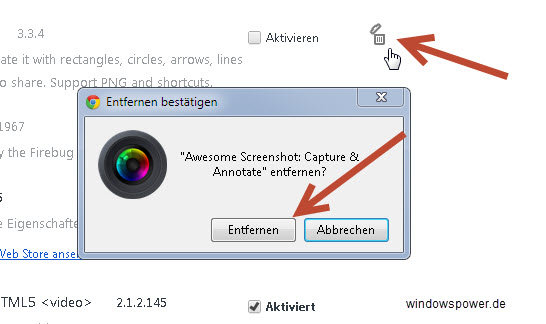 Erweiterungen - Plugins löschen von Google Chrome entfernen plugin - Erweiterungen - Plugins löschen von Google Chrome