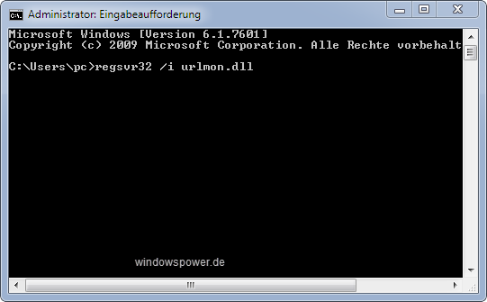 Internet Explorer reparieren regsvr32-i-urlmon-dll