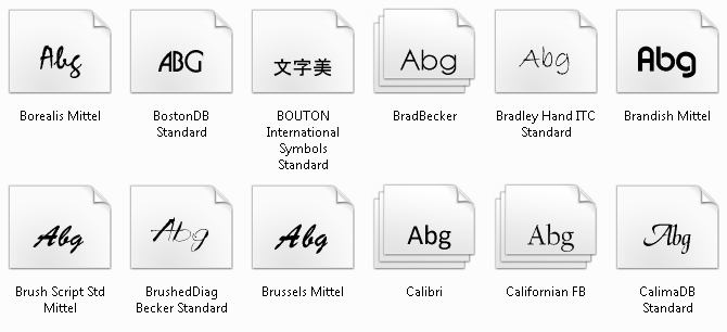 Defekte Schriftart unter Windows 7 schriftart