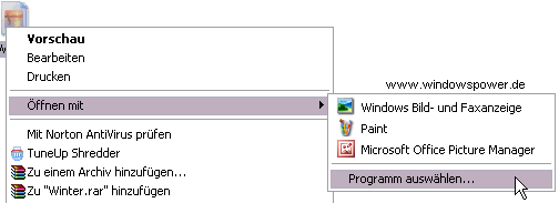 Wenn beim öffnen der Dateien mit falschem Programm gestartet werden 1146