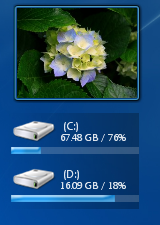 Laufwerke auf dem Desktop anzeigen unter Windows 7 mit Sushi DriveInfo desktop-drive
