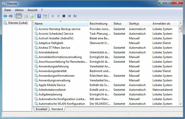 Windows 8 unnötige Dienste deaktivieren services