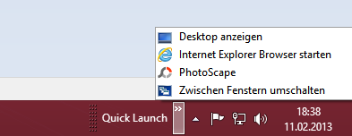 Windows 8 Schnellstartleiste wiederherstellen unbenannt - Windows 8 Schnellstartleiste wiederherstellen
