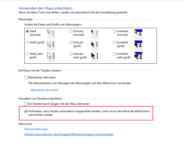 Windows 8: Automatisches Maximieren deaktivieren unbenannt