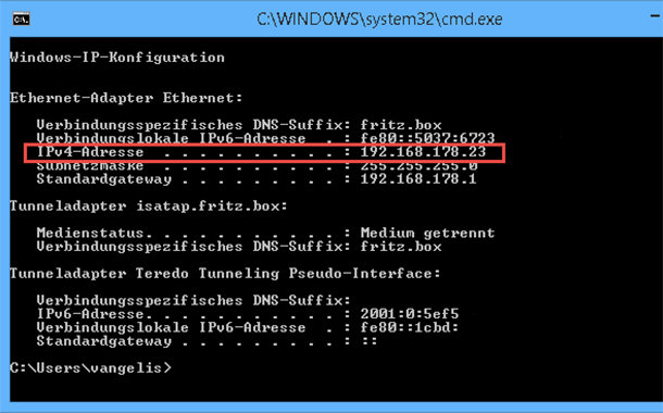 Eigene interne IP herausfinden bei Windows 8.1 eigene-interne-ip-herausfinden-bei-windows-8.1