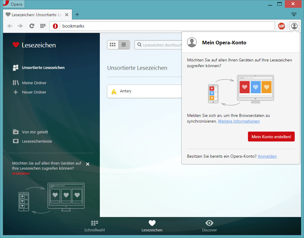 Opera Synchronisation opera_bookmark_sync
