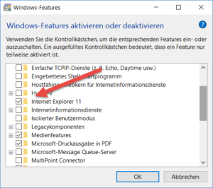 Internet Explorer entfernen deinstallieren auf Windows 10