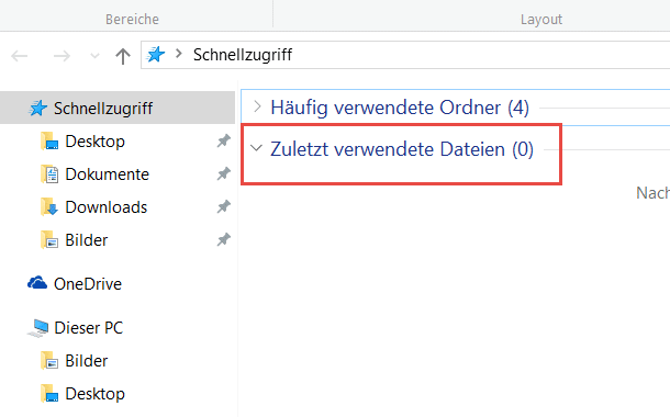 Zuletzt verwendete Dateien im Schnellzugriff anzeigen - Deaktivieren bei Windows 10 zuletzt verwendeten dateien - Zuletzt verwendete Dateien im Schnellzugriff anzeigen - Deaktivieren bei Windows 10