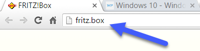 Benutzeroberflaeche der FRITZBox aufrufen