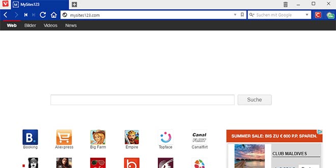 Mysites123.com Browser-Hijacker entfernen httpmysites123-com