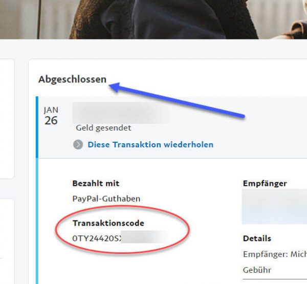 Paypal Bei Der Verarbeitung Ihres Auftrags Ist Ein Problem Aufgetreten PayPal Transaktionscode Transaktionsnummer finden - so geht's