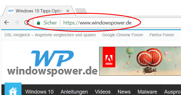 In eigener Sache: windowspower.de ab sofort über https:// erreichbar windowspower_de-https