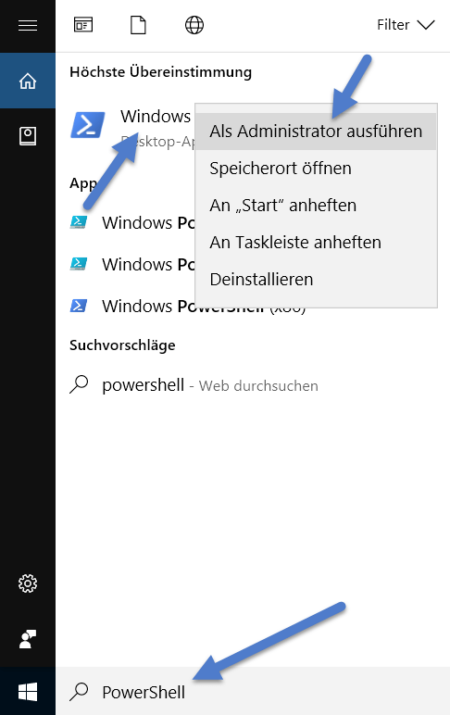 Windows Shell Programm Starten PowerShell starten öffnen bei Windows 10 – So geht's