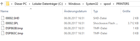 Drucker-Verlauf unter Windows anzeigen