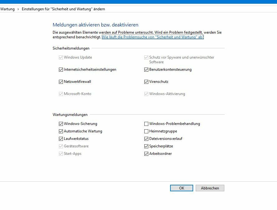 Windows 10 Problemberichterstattung deaktivieren unbenannt
