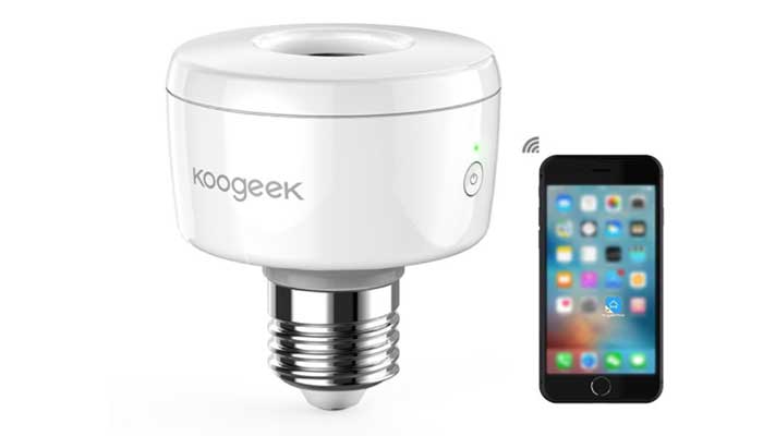 Koogeek Smart Socket Wi-Fi Aktiviert E27 Glühbirne Adapter für 15,99e statt 34,99€ koogeek
