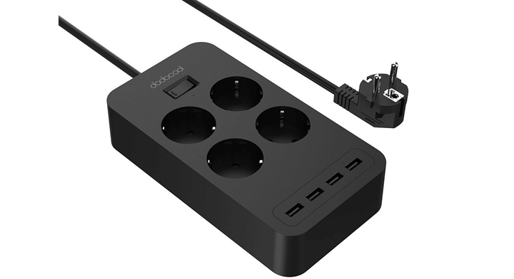 dodocool 4 Fach schaltbare Steckdosenleiste mit 4 USB (5V/20W) für 15,37€ statt 21,97€ u.v.a schaltbare-steckdosenleiste