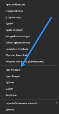 Task-Manager mit Tastenkombination öffnen bei Windows 10