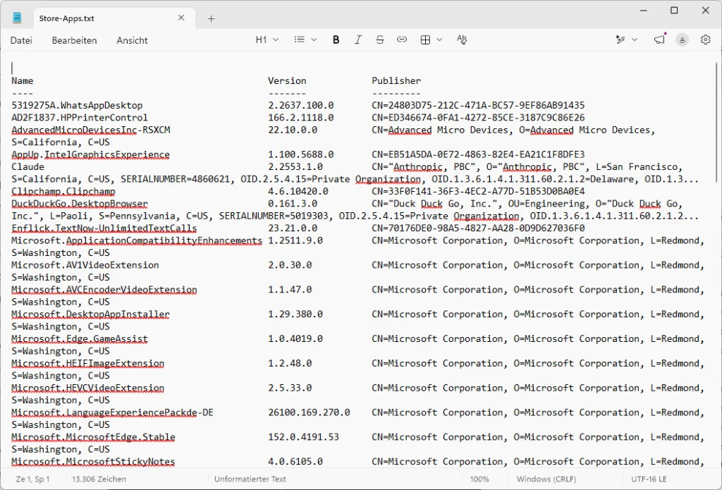 Store Apps mit Get AppxPackage auflisten Store Apps mit Get AppxPackage auflisten