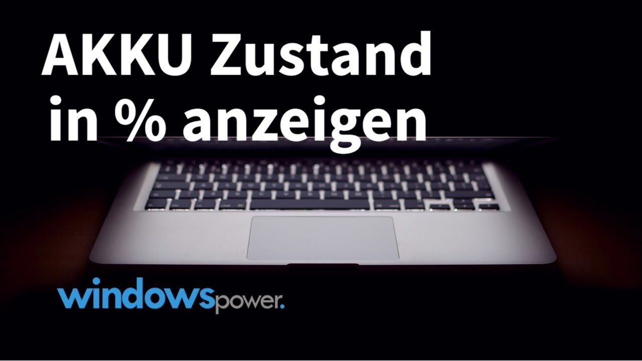 Akku Zustand des Laptops in Prozent anzeigen lassen Akku-Zustand-des-Laptops-in-Prozent-anzeigen-lassen