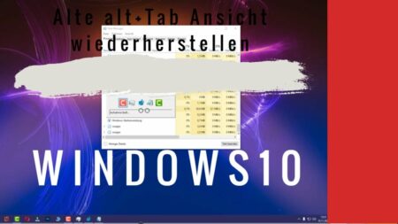 Windows 10 Alte Alt Tab Ansicht wiederherstellen