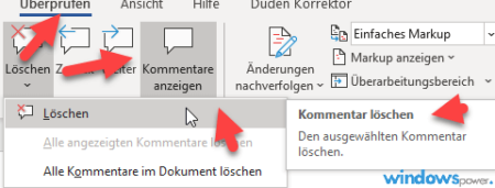 Word-Kommentare einfügen, bearbeiten und ausdrucken