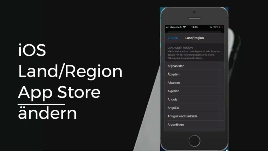 iOS Land im App Store ändern