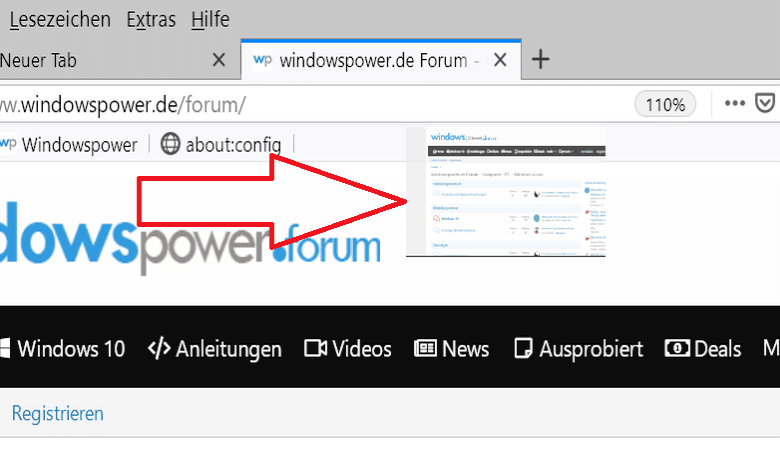 Firefox 84 - Tab ziehen deaktivieren startbild 9