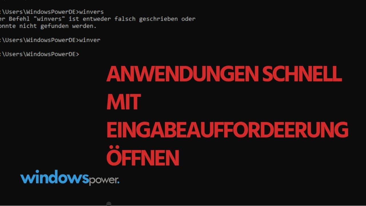 Anwendungen schnell mit CMD Starten Anwendungen schnell mit CMD Starten