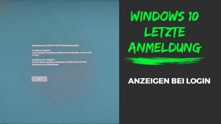 Letzte Anmeldung anzeigen bei Login