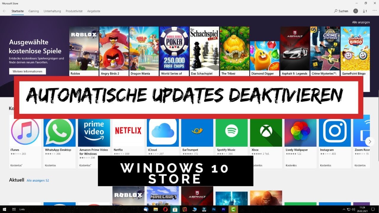 Automatische Updates deaktivieren Windows 10 Store Automatische Updates deaktivieren Windows 10 Store