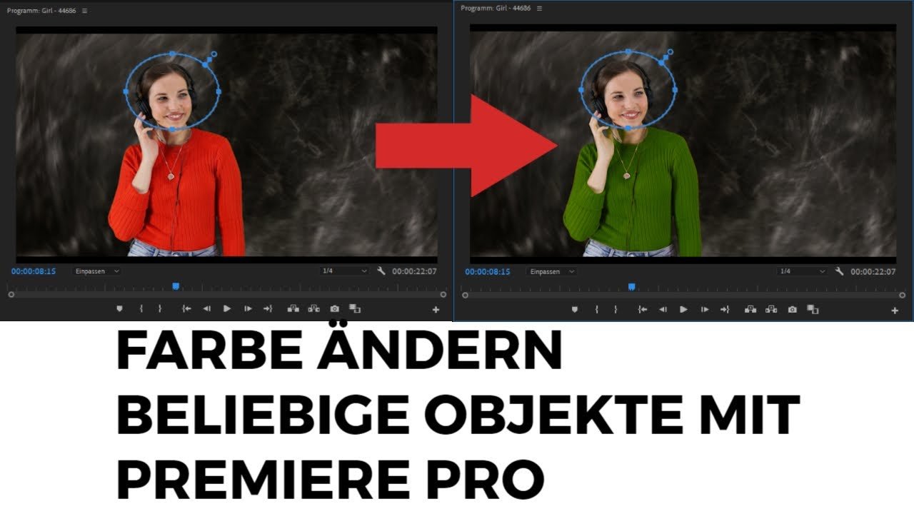 Farbe bei beliebigen Objekten ändern mit Premiere Pro Farbe bei beliebigen Objekten aendern mit Premiere Pro