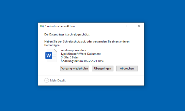 Festplatte Schreibschutz aufheben entfernen einrichten windows schreibschutz