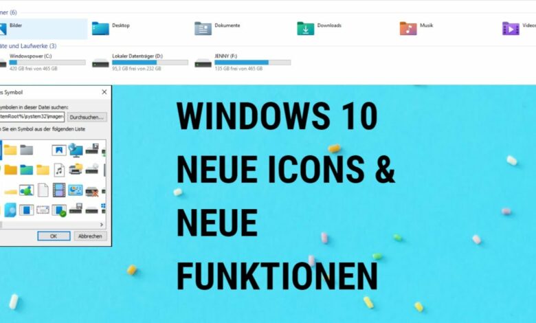 Die neuen Icons von Windows 10