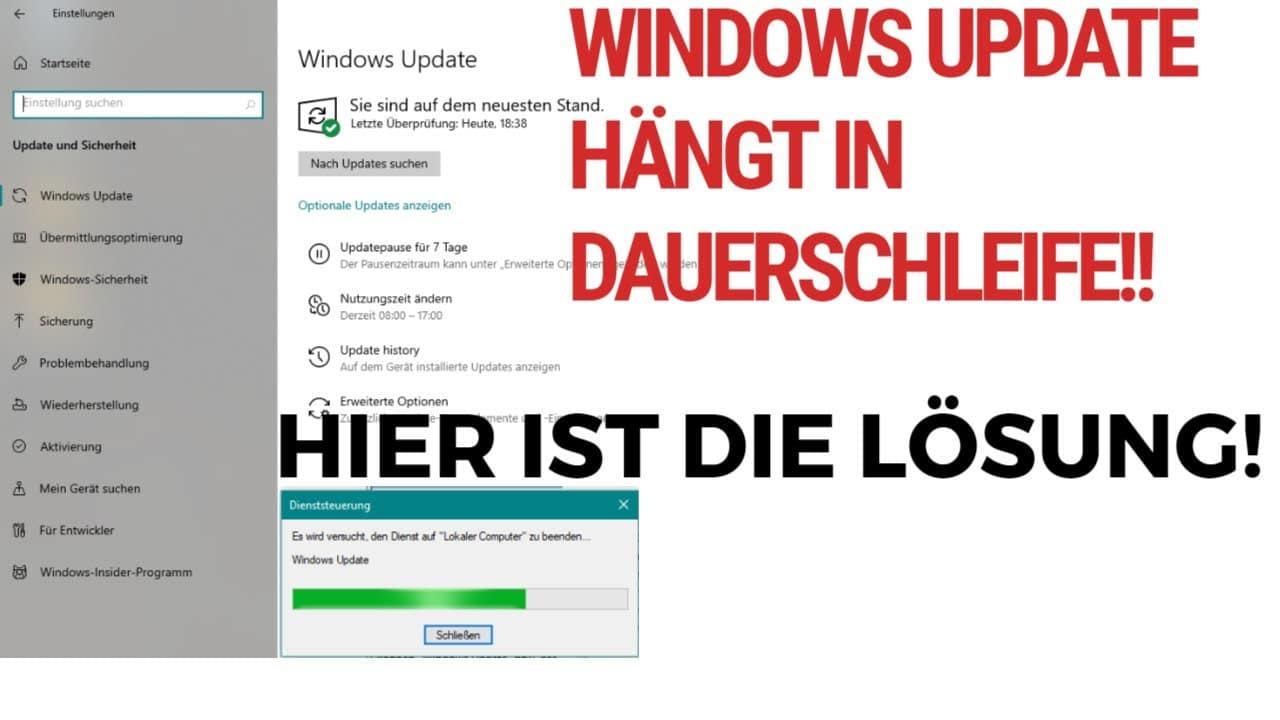 Windows Update hängt in Dauerschleife! Hier ist die Lösung! Windows Update haengt in Dauerschleife Hier ist die Loesung