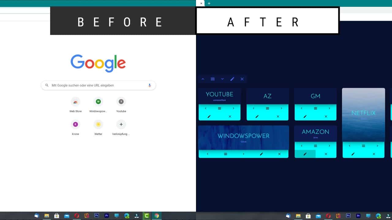 Google Chrome Browser Design anpassen Google Chrome Browser Design anpassen