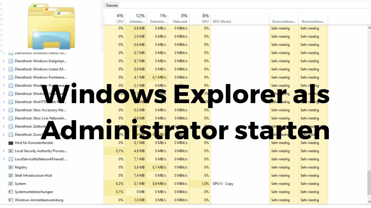 Windows Explorer als Administrator starten Windows Explorer als Administrator starten