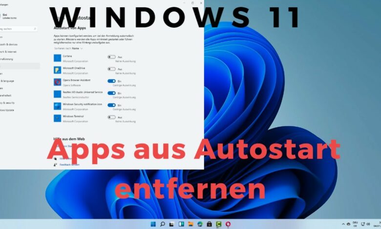 Windows 11 Apps aus Autostart entfernen