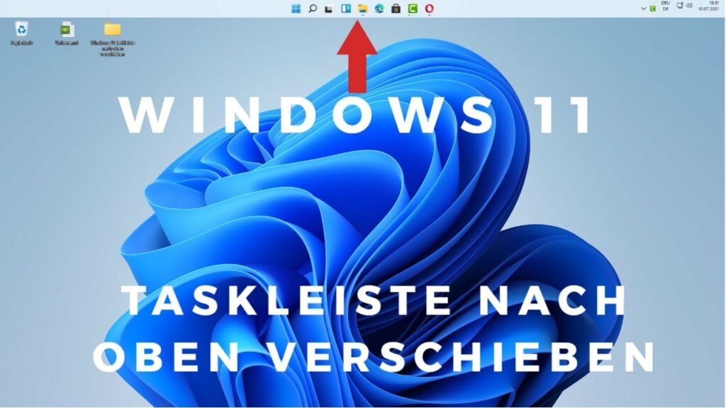 Windows 11 Taskleiste nach oben verschieben