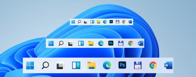 windows 11 taskleiste groesse aendern