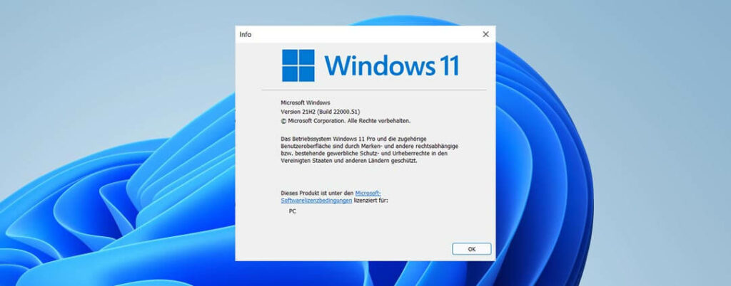 windows 11 version anzeigen
