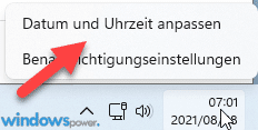 Uhrzeit und Datum anpassen Uhrzeit und Datum anpassen