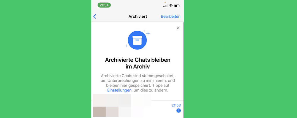 archivierte chats archiv