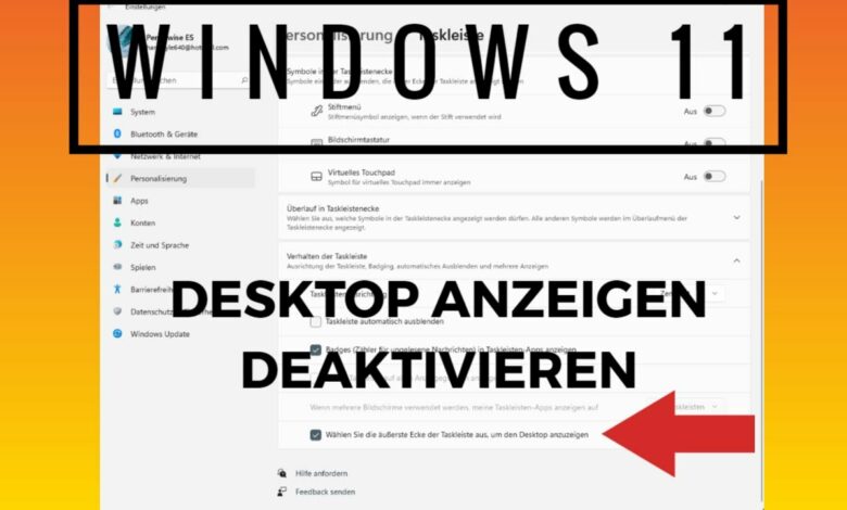 Desktop anzeigen deaktivieren Windows 11 Desktop anzeigen deaktivieren Windows 11